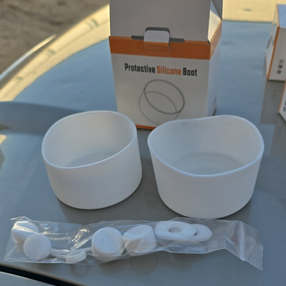 White Silicone Protective Boot Set